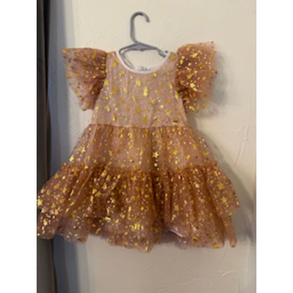 Lola & the boys tulle star goldie dress nwt